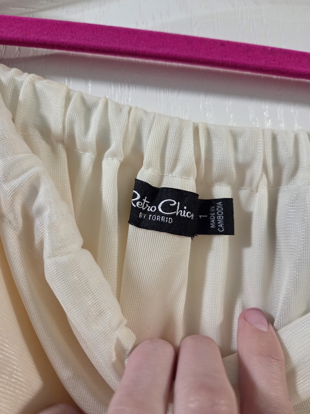 torrid Cream Retro Chic Skirt - Soft Textured Fabric - Picture 6 of 8